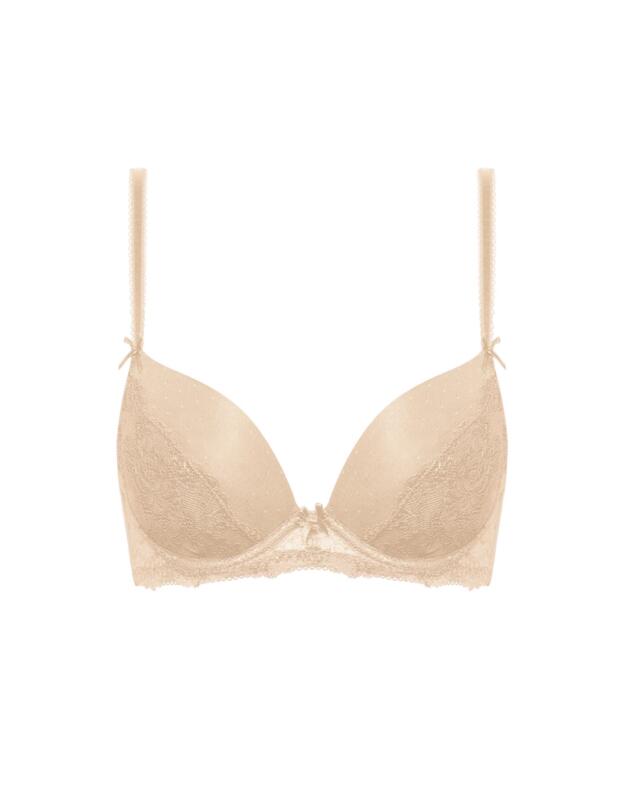 173513 Figleaves Juliette Lace Plunge Bra - 173513 Nude