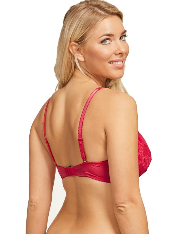 173525 Figleaves Juliette Lace Plunge Bra - 173525 Red