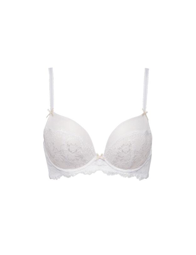 173507 Figleaves Juliette Lace Plunge Bra - 173507 White