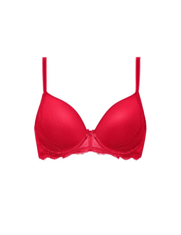 173527 Figleaves Juliette Lace T-Shirt Bra - 173527 Red