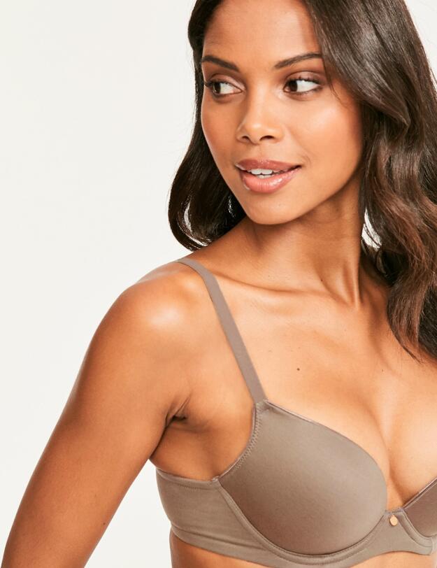 183155 Figleaves Smoothing Plunge Bra - 183155 Mocha