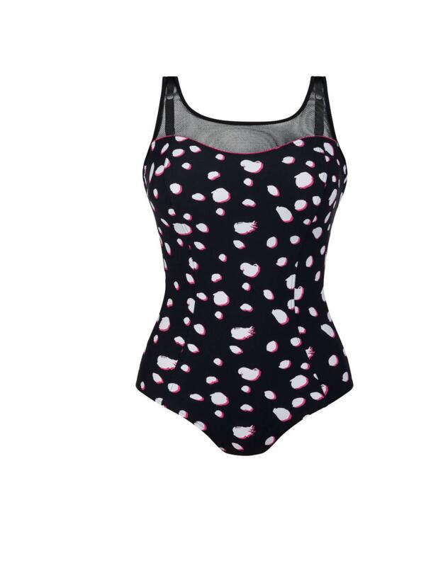 6215 Anita Care Frascati Mastectomy Swimsuit - 6215 Black/White
