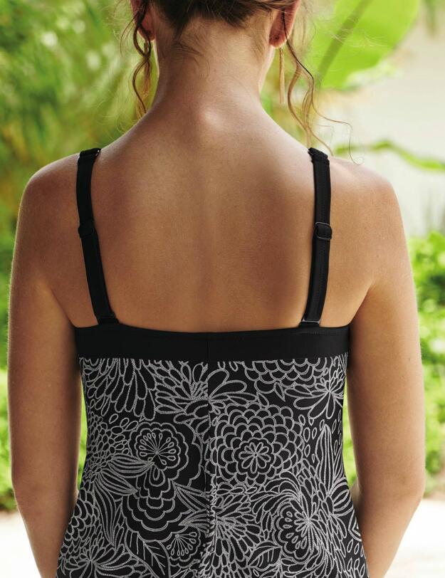 6574 Anita Care Monza Mastectomy Tankini Top - 6574 Deep Black