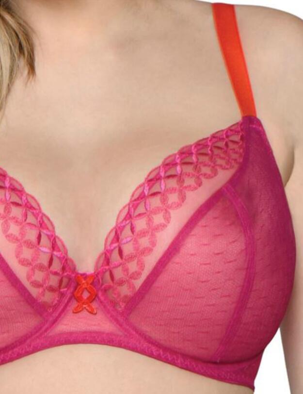 6101 Curvy Kate Kiss Cross Plunge Bra - 6101 Pink/Red