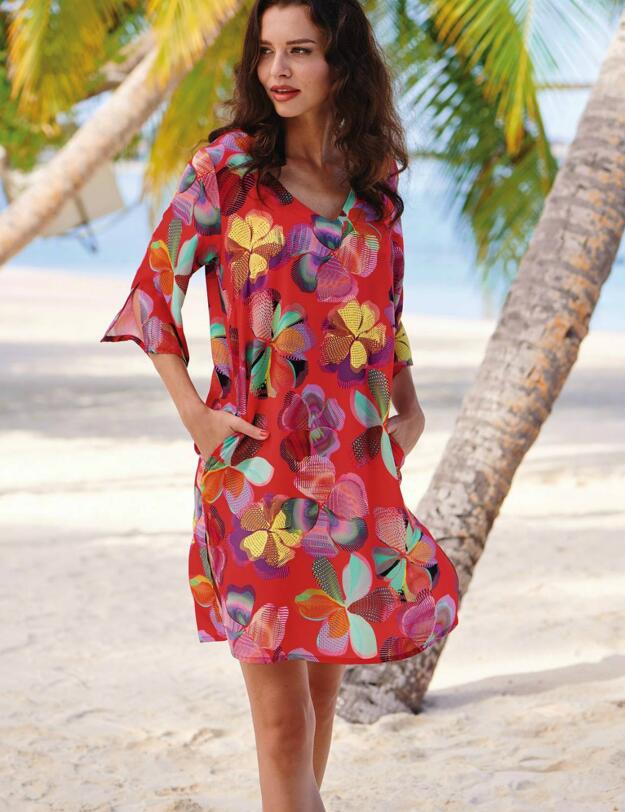 8103 Anita Garda Tunic Kaftan - 8103 Coral