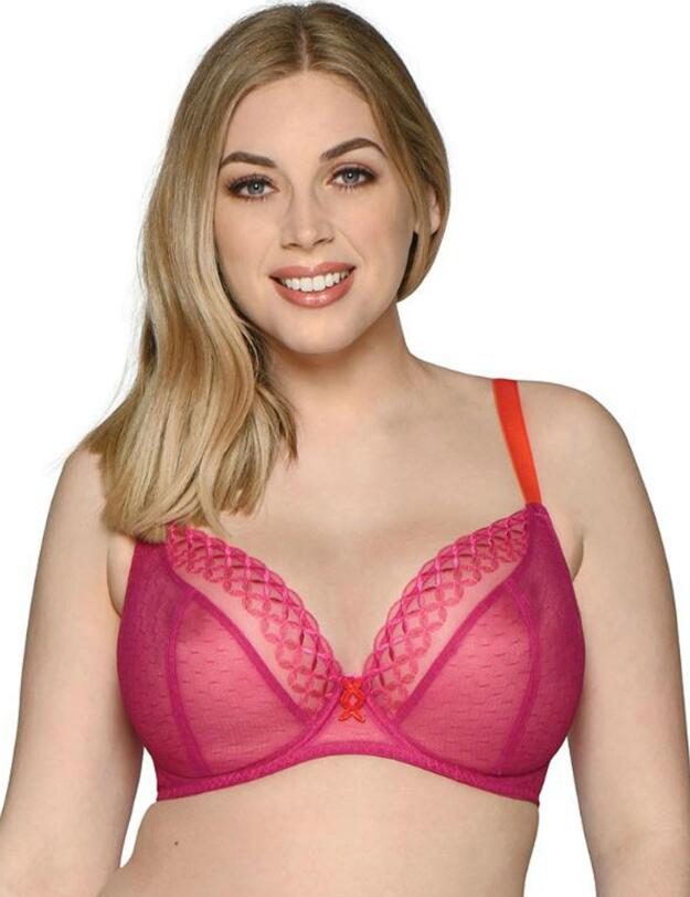 6101 Curvy Kate Kiss Cross Plunge Bra - 6101 Pink/Red