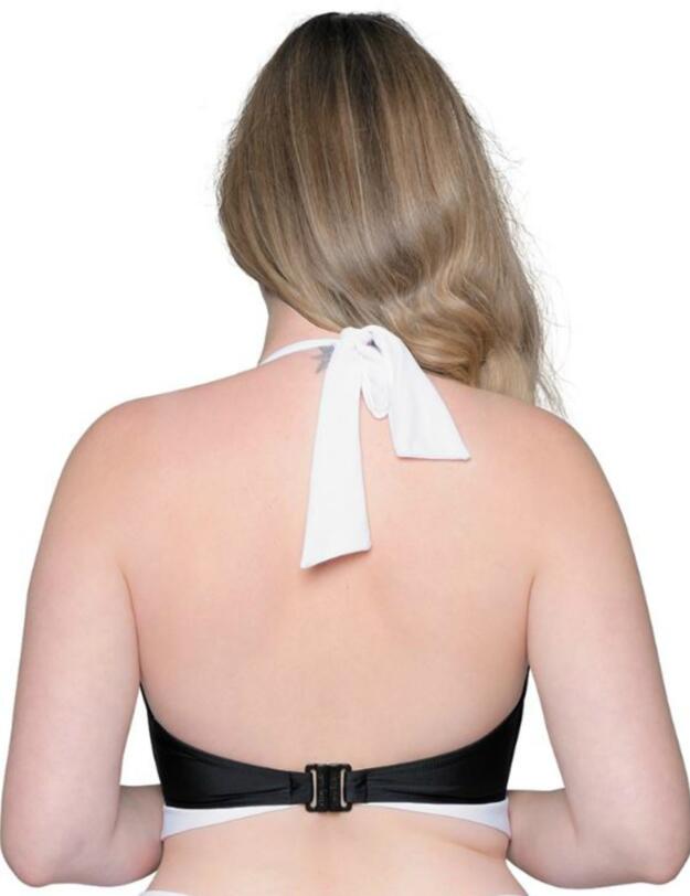CS7305 Curvy Kate Graphic Beach Halterneck Bikini Top - CS7305 Monochrome