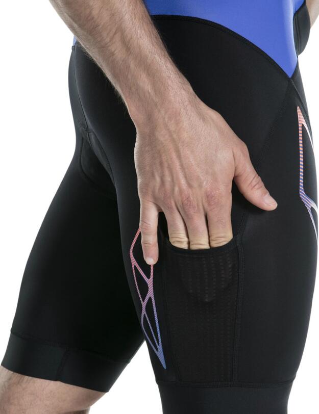 8114278279 Speedo Fastskin Xenon Triathlon Short  - 8114278279 Black/Ultramarine