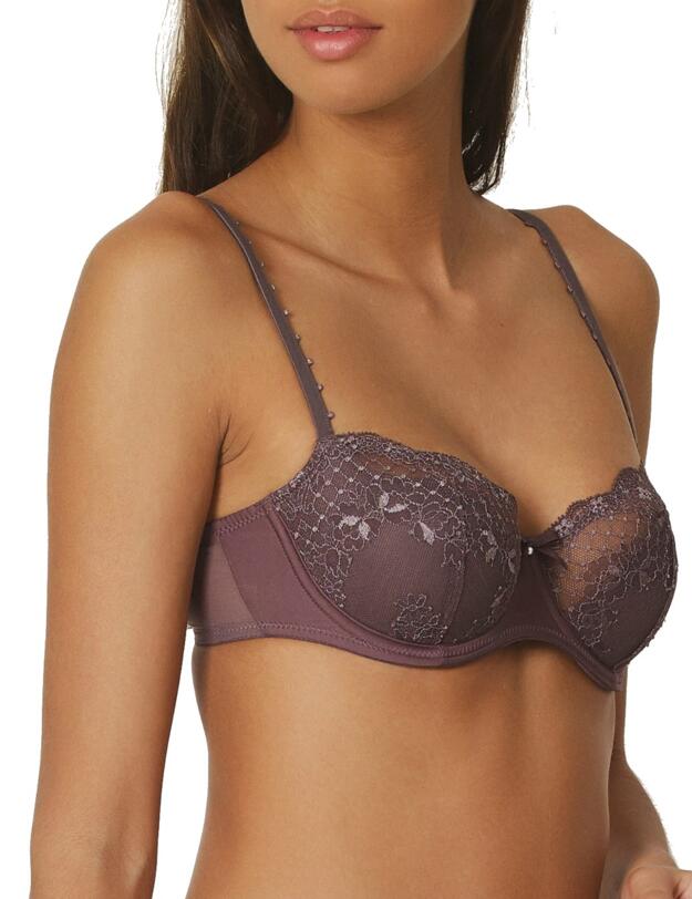 0102125 Marie Jo Pearl Seamed Padded Balcony Bra - 0102125 Toffee