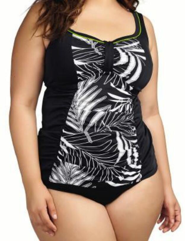 7029 Elomi Tigris Tankini Top - 7029 Black