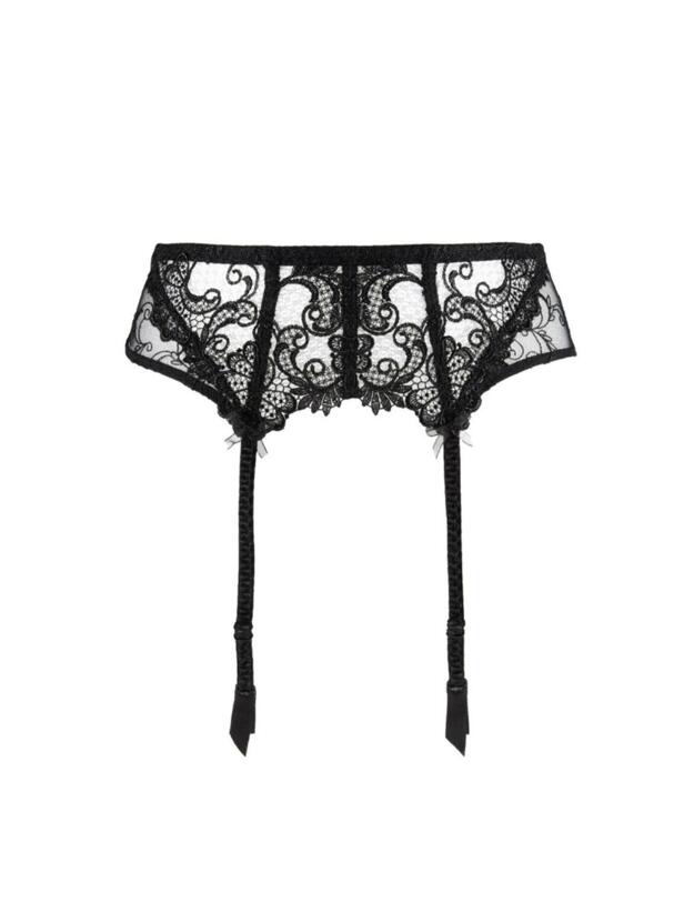 ACC4788 Lise Charmel Dressing Floral Suspender Belt - ACC4788 Noir