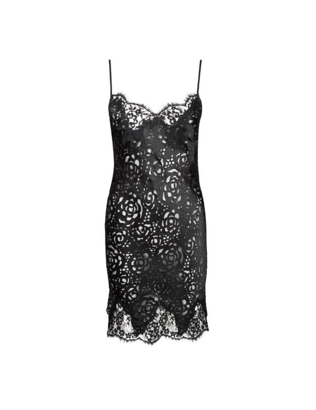 ALC1088 Lise Charmel Dressing Floral Nightdress - ALC1088 Noir