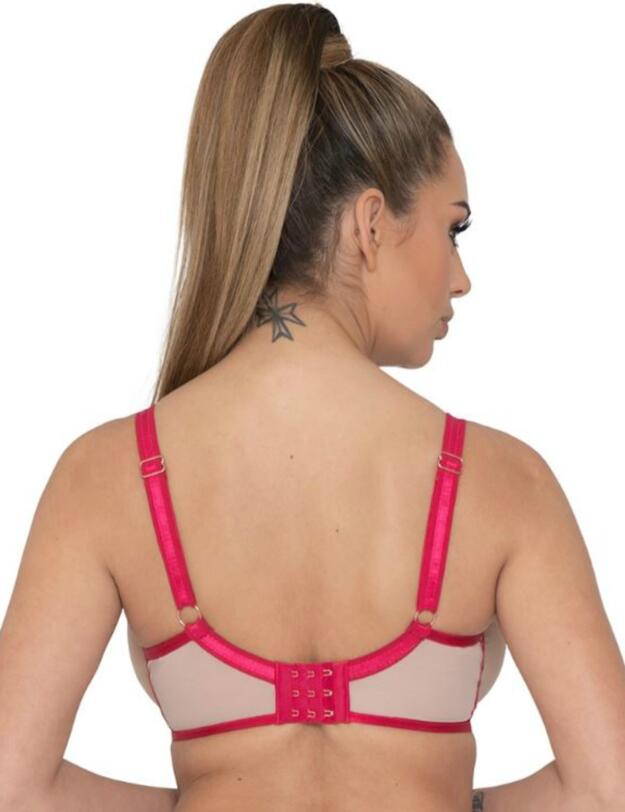 ST009101 Scantilly Submission Plunge Bra - ST009101 Latte/Red