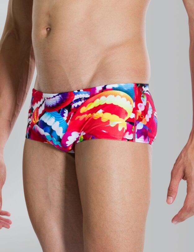 802587C179 Speedo DIGI 14CM Men's Competitions Brief - 802587C179 Orange/Blue