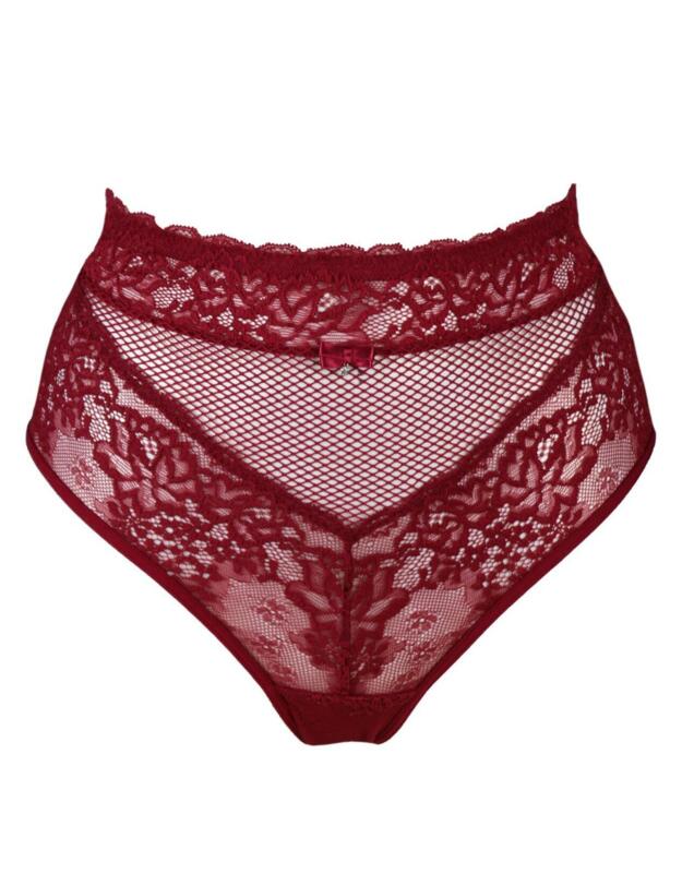 11805 Pour Moi Suspense Laced Up Brief  - 11805 Red