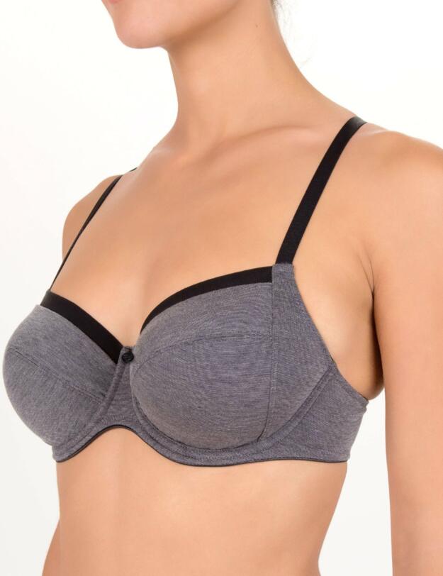805867 Conturelle By Felina Pretty Daily Underwired Bra - 805867 Graphite Melange