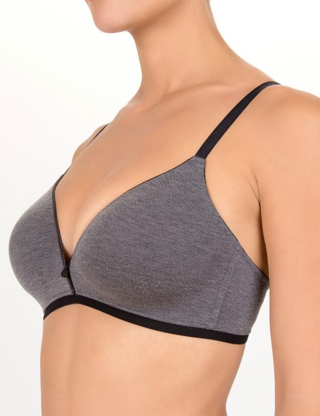 806867 Conturelle By Felina Pretty Daily Triangle Bra - 806867 Graphite Melange