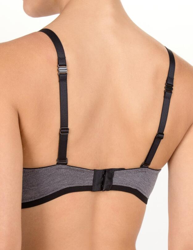 806867 Conturelle By Felina Pretty Daily Triangle Bra - 806867 Graphite Melange