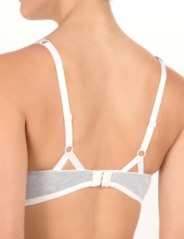 Conturelle By Felina Pretty Daily Non-Padded Triangle Bra Silver Melange