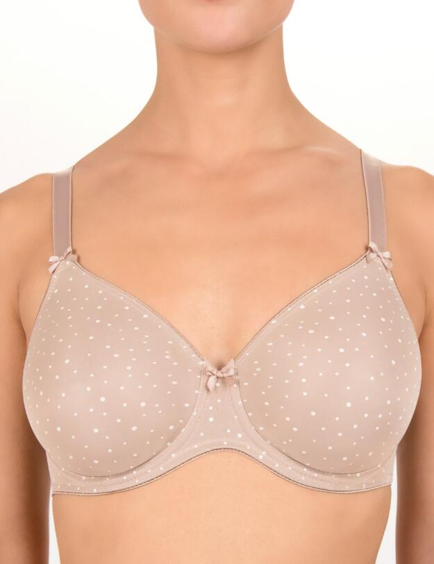 206211 Conturelle By Felina Joy Print Moulded Bra - 206211 Praline Dots