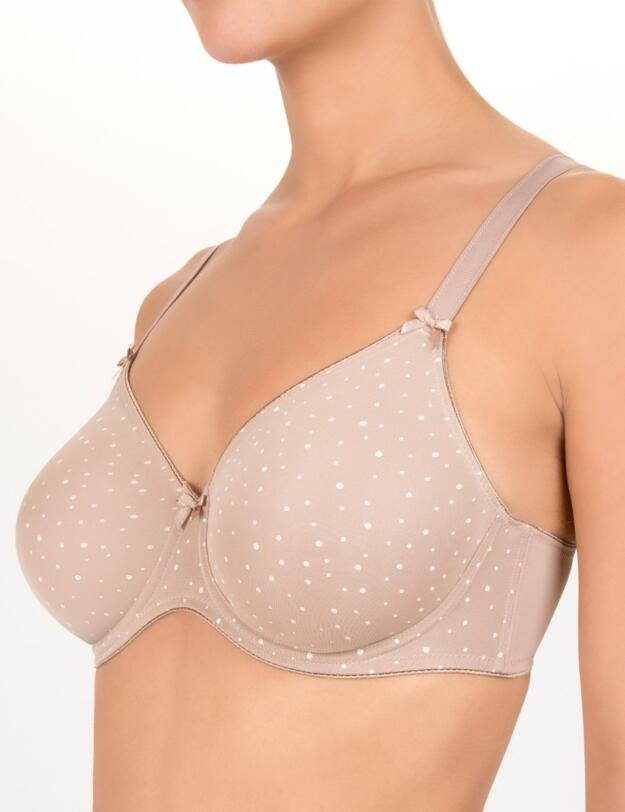 206211 Conturelle By Felina Joy Print Moulded Bra - 206211 Praline Dots