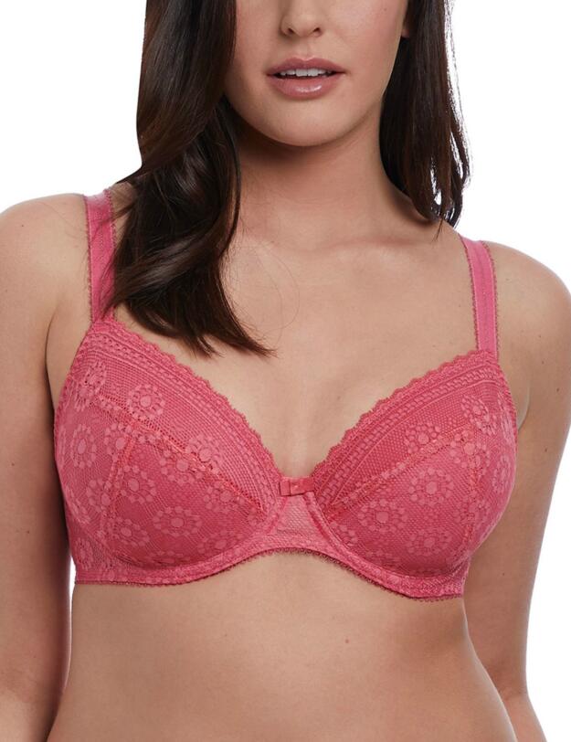 Freya Love Note Padded Plunge Bra Rose