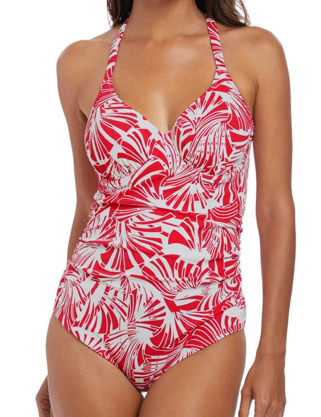 6638 Fantasie Como Gathered Plunge Swimsuit - 6638 Sunset