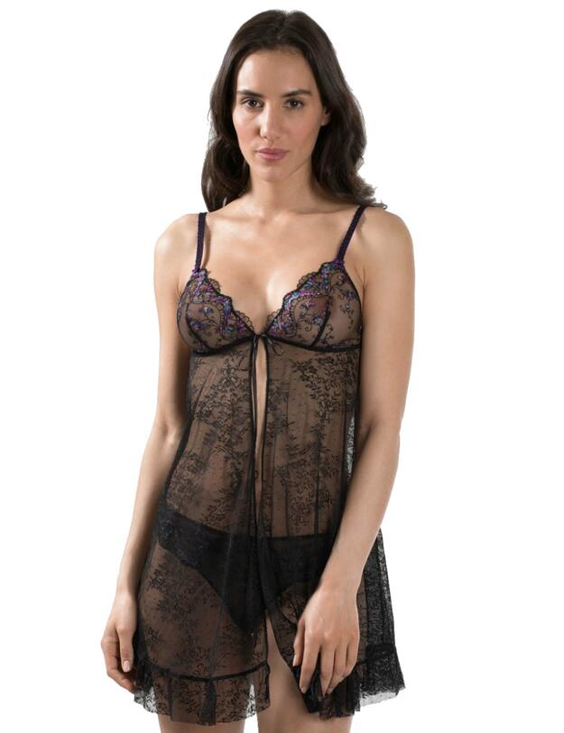 MB42 Aubade Femme Romantique Babydoll - MB42 Noir Venus