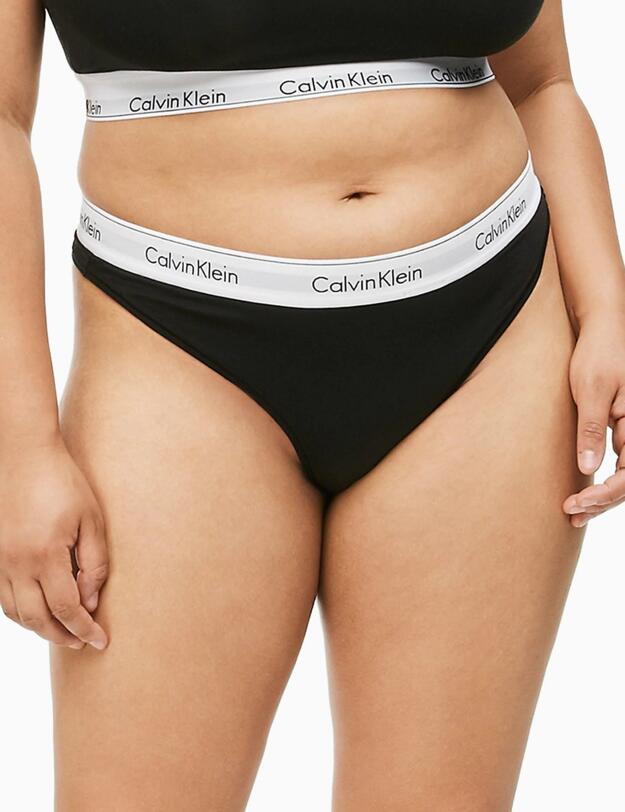  Calvin Klein Modern Cotton Plus Thong Black