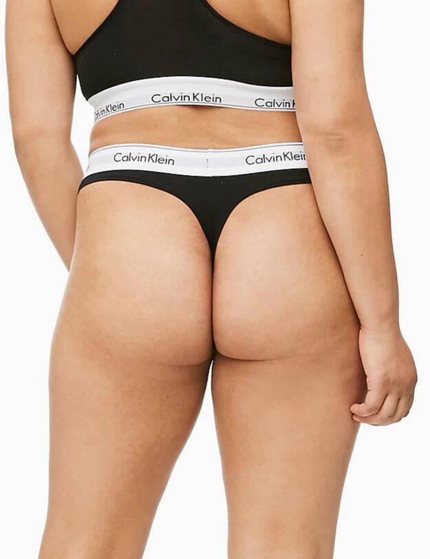  Calvin Klein Modern Cotton Plus Thong Black