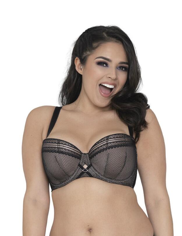 CK010106 Curvy Kate Starstruck Padded Balcony Bra - CK010106 Black/Gold