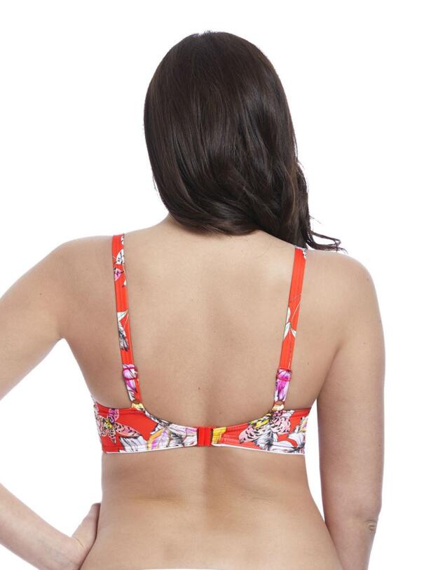 5881 Freya Wild Flower Plunge Bikini Top - 5881 Flame