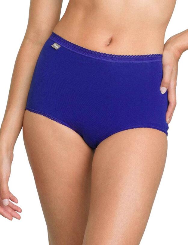 P00BQ6 Playtex Pure Cotton Maxi Stretch Brief 6 Pack - P00BQ/6 Dark Berry/Intense Blue/White