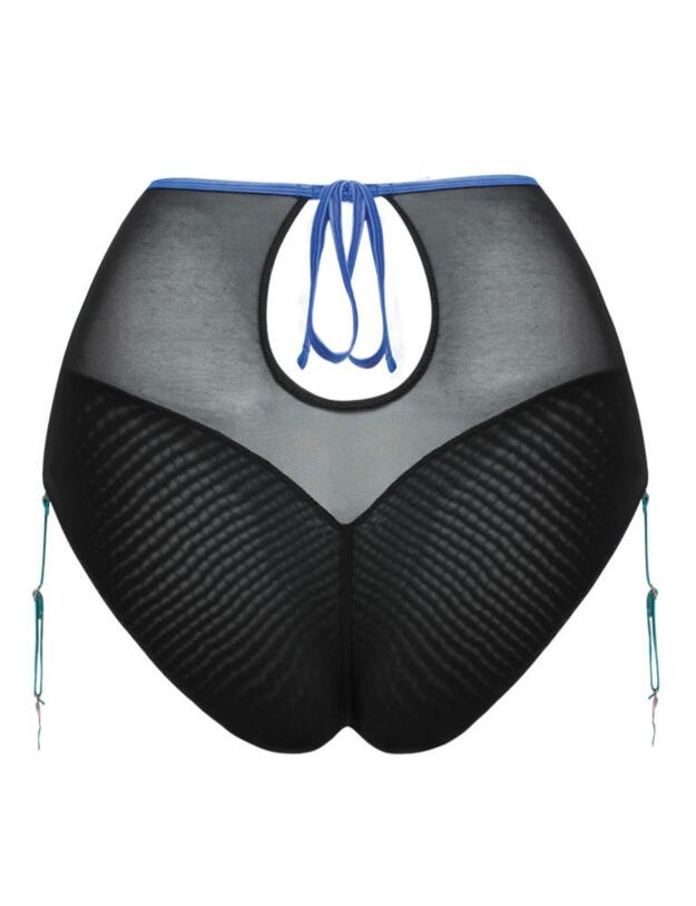 ST4865 Scantilly by Curvy Kate Encounter High Waist Brief - ST4865 Black/Peacock