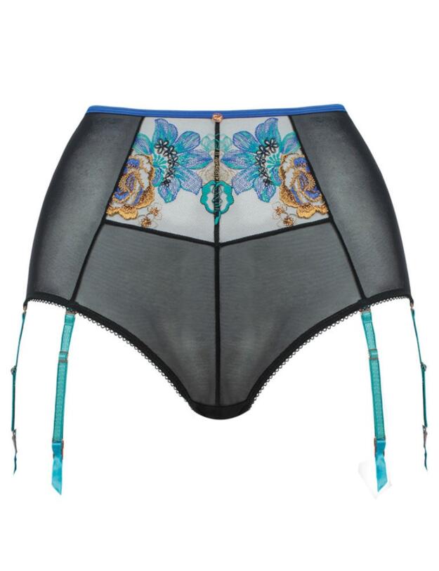 ST4865 Scantilly by Curvy Kate Encounter High Waist Brief - ST4865 Black/Peacock