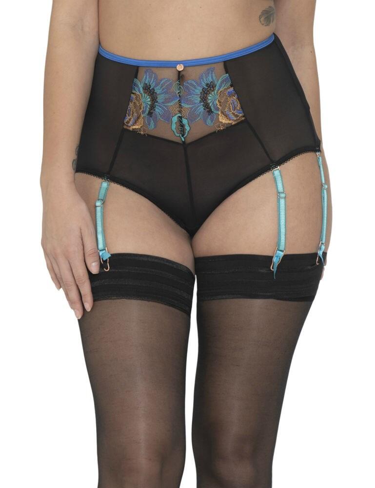 ST4865 Scantilly by Curvy Kate Encounter High Waist Brief - ST4865 Black/Peacock