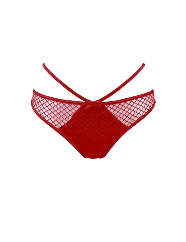 12103 Pour Moi Illicit Open Back Brief - 12103 Red