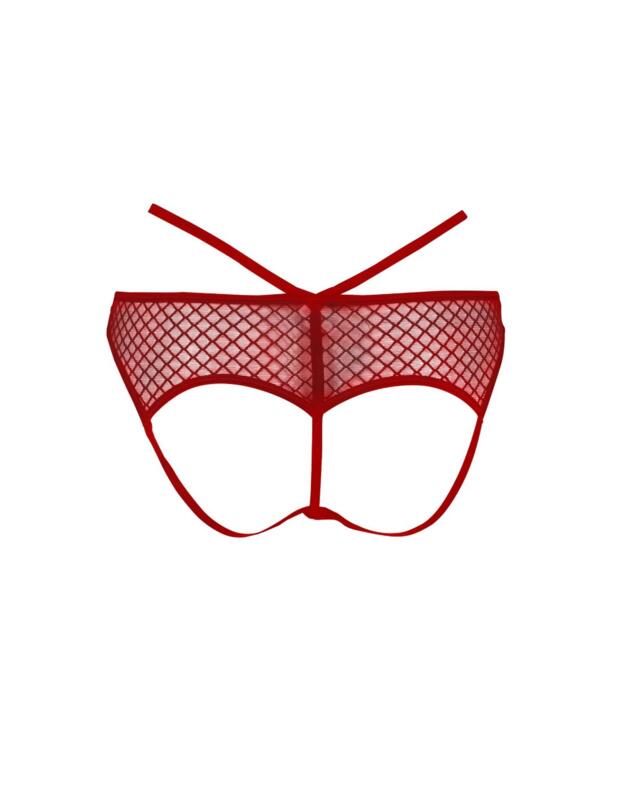 12103 Pour Moi Illicit Open Back Brief - 12103 Red