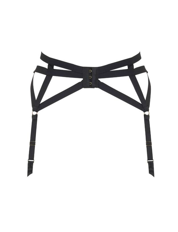18207 Pour Moi Intense Suspender Belt - 18207 Black