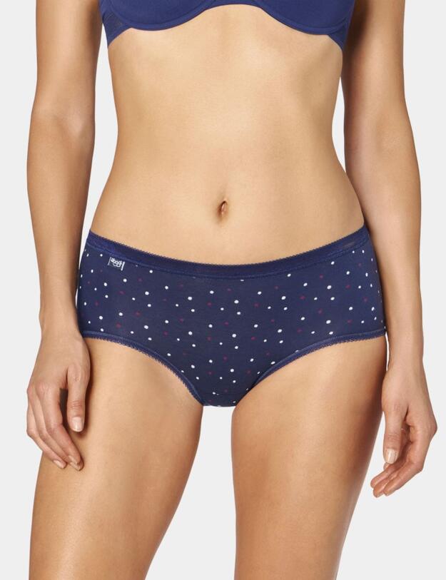 10198028 Sloggi Basic+ Midi 3 Pack Holiday Brief - 10198028 Blue/Dark Combination