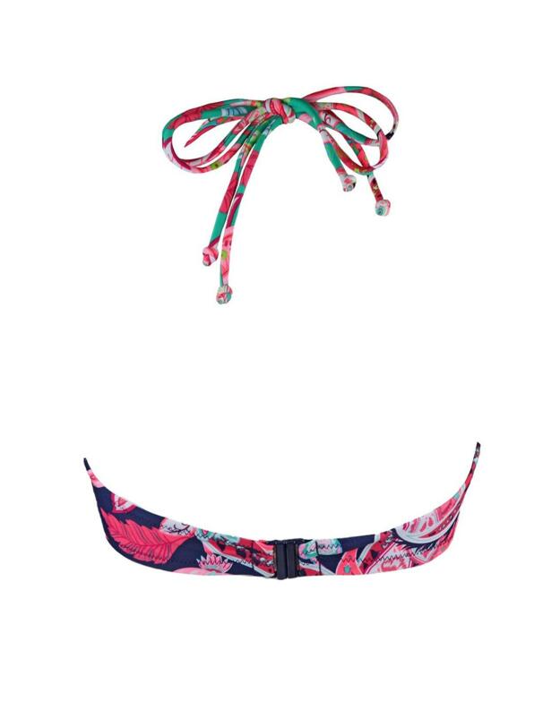 13402 Pour Moi Havana Halterneck Bikini Top - 13402 Navy/Green
