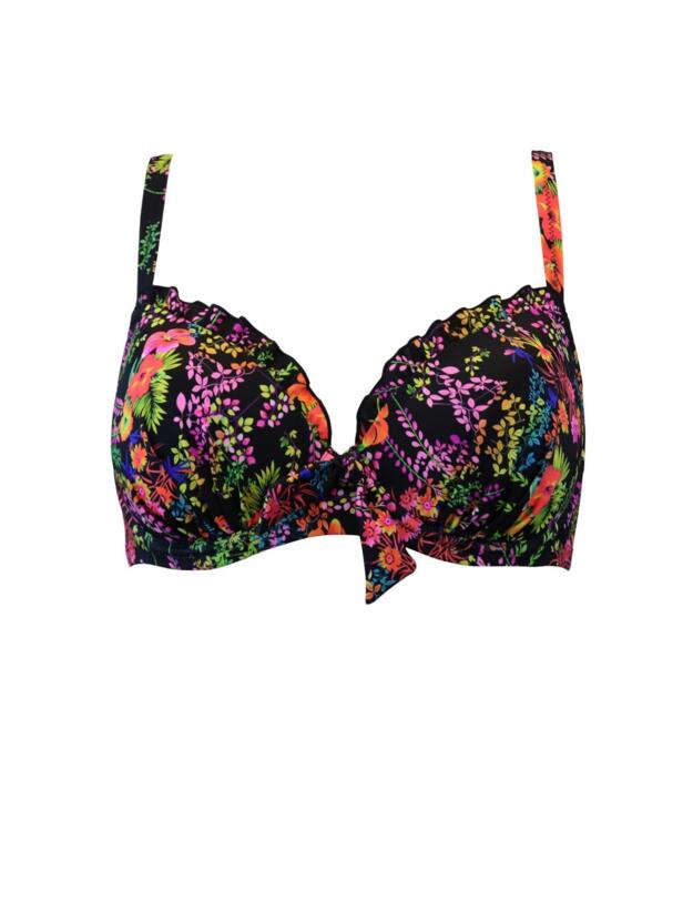 3900 Pour Moi Hot Spots Padded Bikini Top - 3900 Black Floral