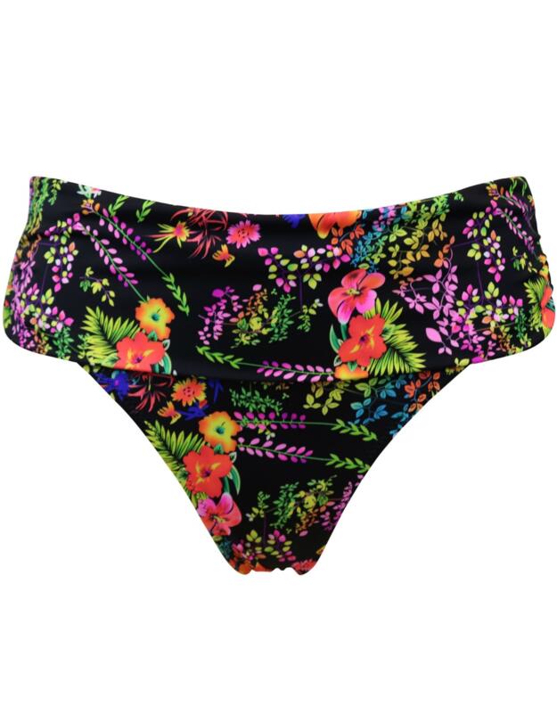 3908 Pour Moi Hot Spots Fold Over Brief - 3908 Black Floral