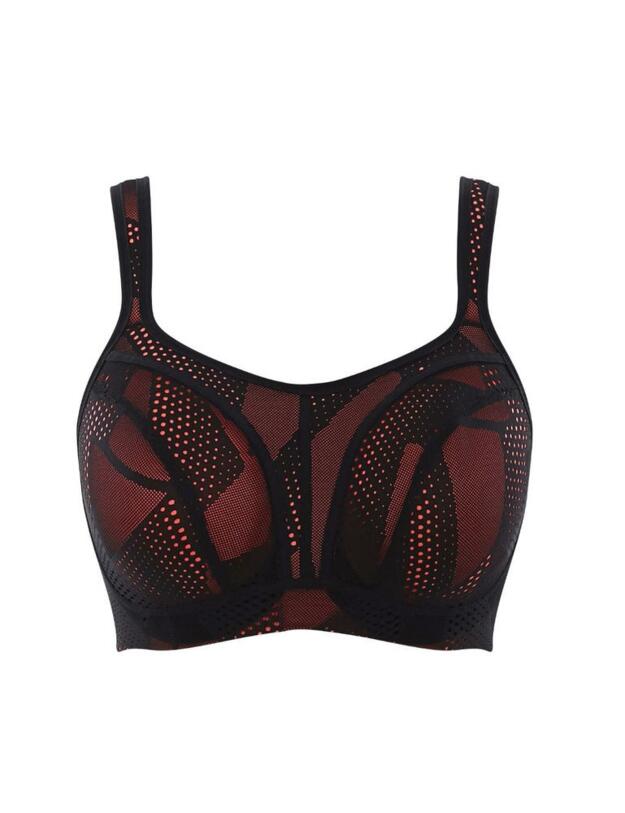 5021C Panache Ultimate Sports Underwired Bra - 5021C Black/Coral