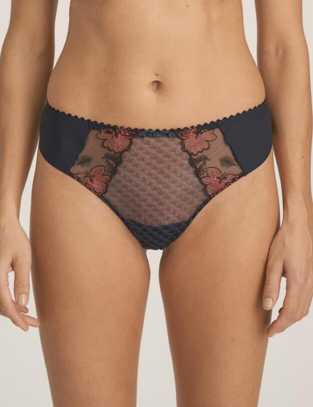 0663130 Prima Donna Wild Flower Thong Brief - 0663130 Midnight Blue
