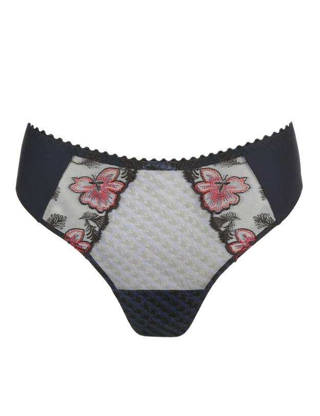 0663130 Prima Donna Wild Flower Thong Brief - 0663130 Midnight Blue