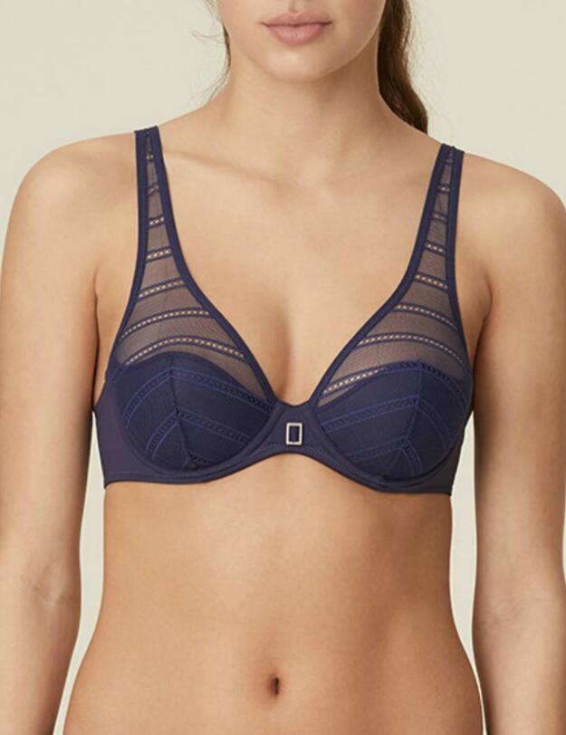 0121905 Marie Jo Charles Seam Padded Balcony Bra - 0121905 Bleu Bijou