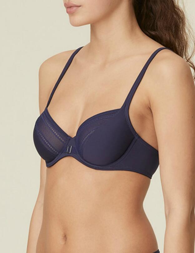 0121903 Marie Jo Charles Tulip Seam Balcony Bra - 0121903 Bleu Bijou