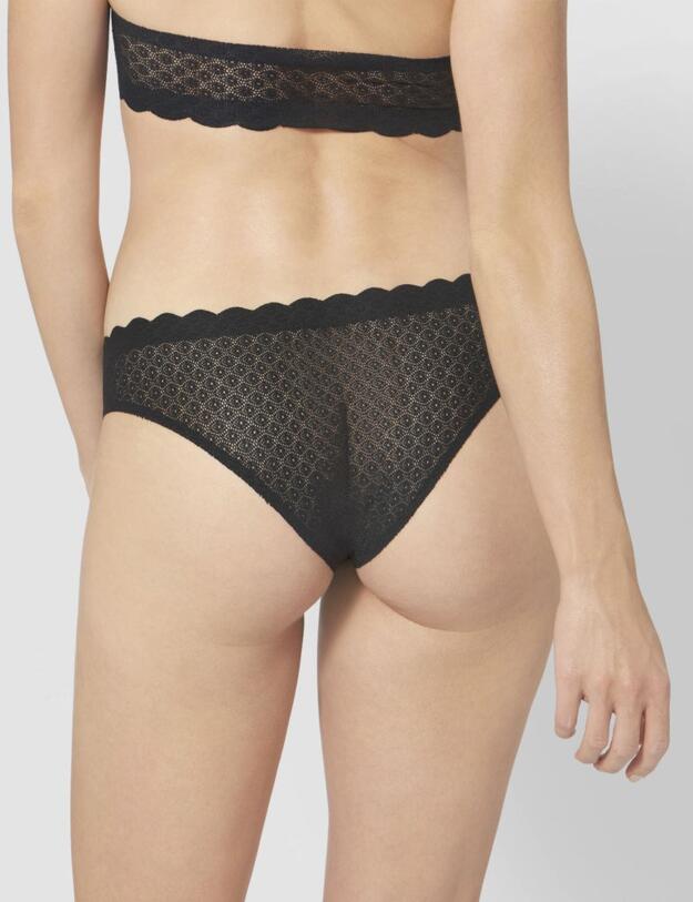 Sloggi Zero Feel Lace Brazil Panty Brief Black