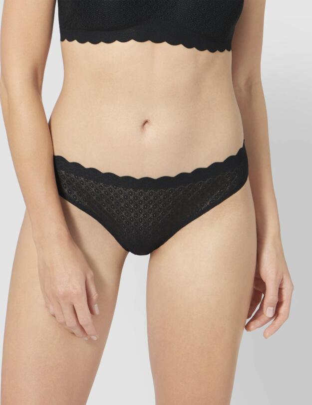 Sloggi Zero Feel Lace Brazil Panty Brief Black
